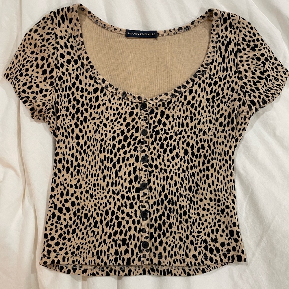 Brandy Melville Cheetah Print Top